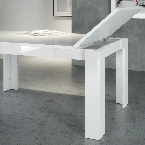 Tavolo allungabile 160-210cm bianco lucido Zenzero