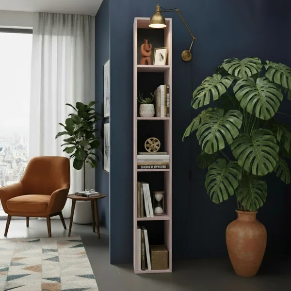 Libreria colonna 28x186h cm con 4 ripiani beige Sunset