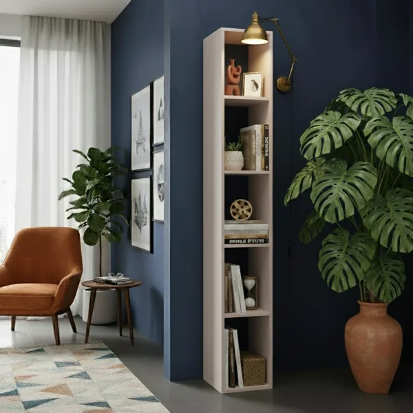 Libreria colonna 28x186h cm con 4 ripiani beige Sunset