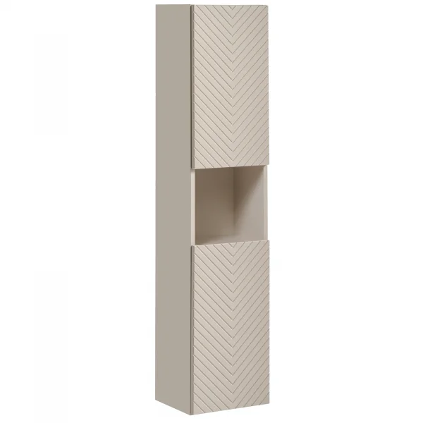 Colonna bagno sospesa 30x140h cm 1 anta beige cashmere Neutry