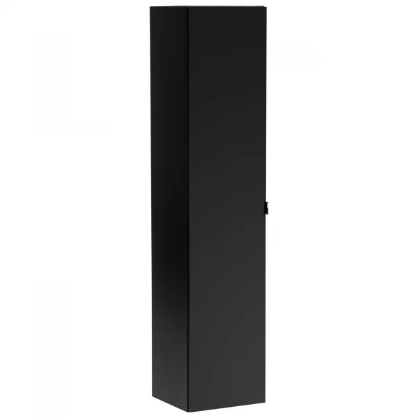 Colonna bagno sospesa 35x160h cm 1 anta 2 cassetti nero Serif