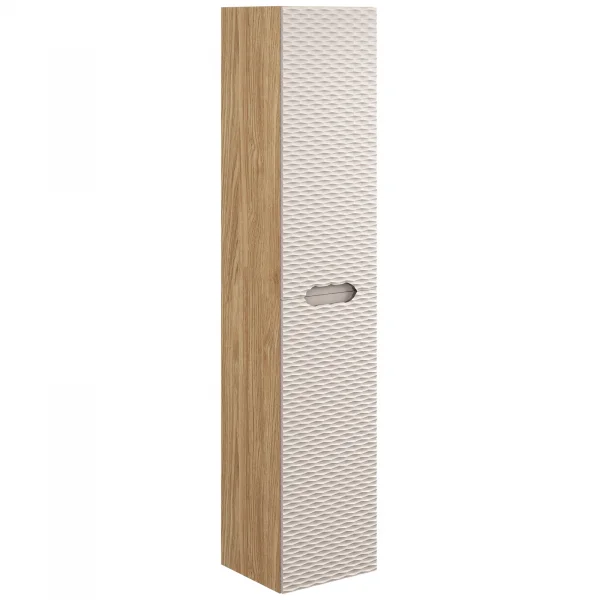 Colonna bagno sospesa 35x170h cm 2 ante beige rovere Swim