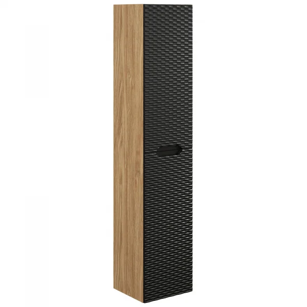 Colonna bagno sospesa 35x170h cm 2 ante nero rovere Swim