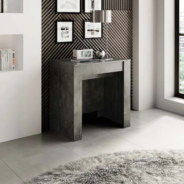 Consolle 54/252cm tavolo allungabile moderno ossido nobilitato Senigallia