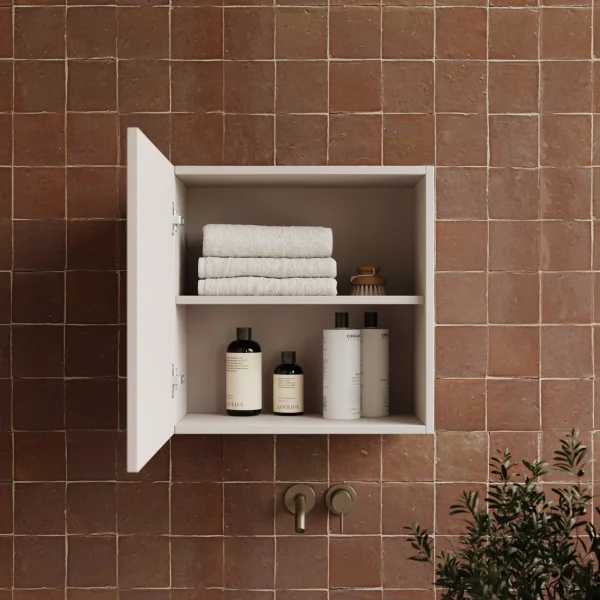 Cubo sospeso bagno 1 anta 55x50cm beige Sunset