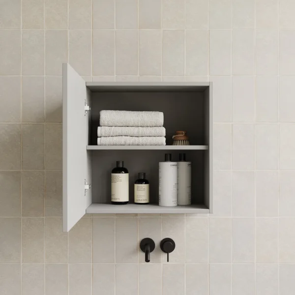 Cubo sospeso bagno 1 anta 55x50cm grigio chiaro Sunset