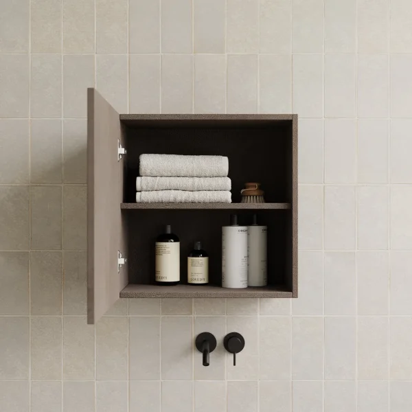 Cubo sospeso bagno 1 anta 55x50cm marrone scuro Sunset