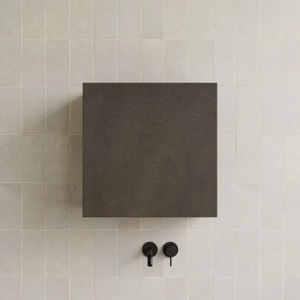 Cubo sospeso bagno 1 anta 55x50cm ossido nero Sunset