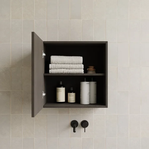 Cubo sospeso bagno 1 anta 55x50cm ossido nero Sunset