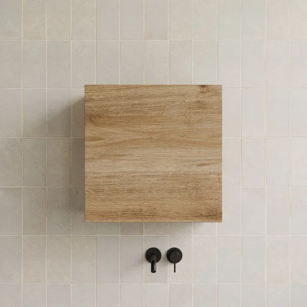 Cubo sospeso bagno 1 anta 55x50cm rovere chiaro Sunset