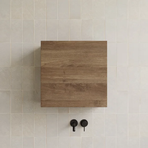 Cubo sospeso bagno 1 anta 55x50cm rovere scuro Sunset