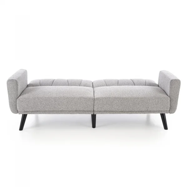 Divano letto reclinabile 3 posti 200x55cm grigio nero Aron