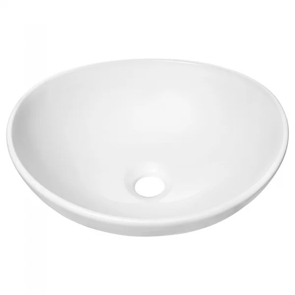 Lavabo bagno da appoggio 41x33cm ceramica bianco Shell