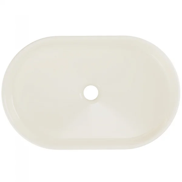 Lavabo bagno da appoggio 55x35cm ceramica avorio Longy