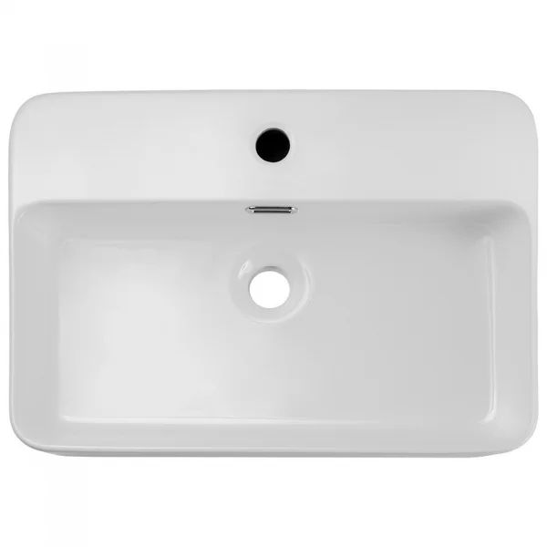 Lavabo bagno da appoggio 55x38cm ceramica bianco Spigol