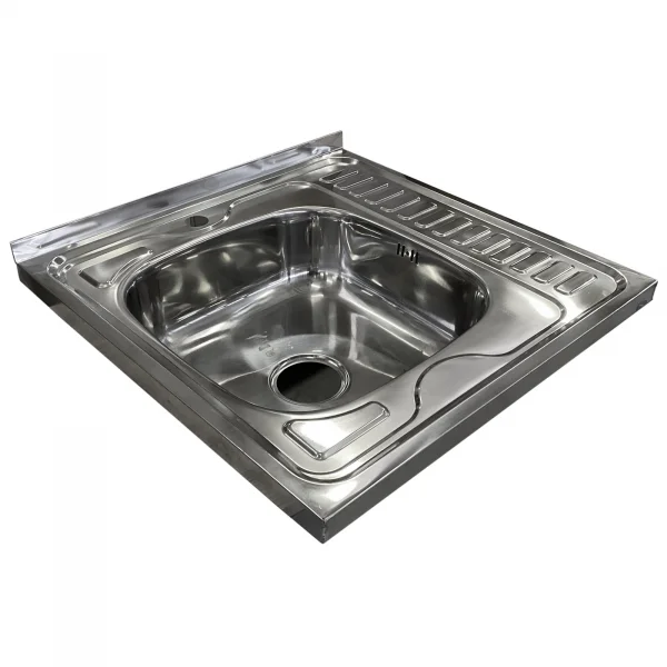Lavello da appoggio 60x60 cm 1 vasca acciaio inox Darya