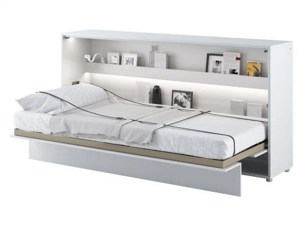 Letto a scomparsa orizzontale 90x200 cm singolo bianco Camelio