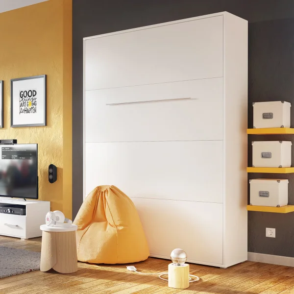 Letto a scomparsa verticale 140x200 cm alla francese bianco Chimera