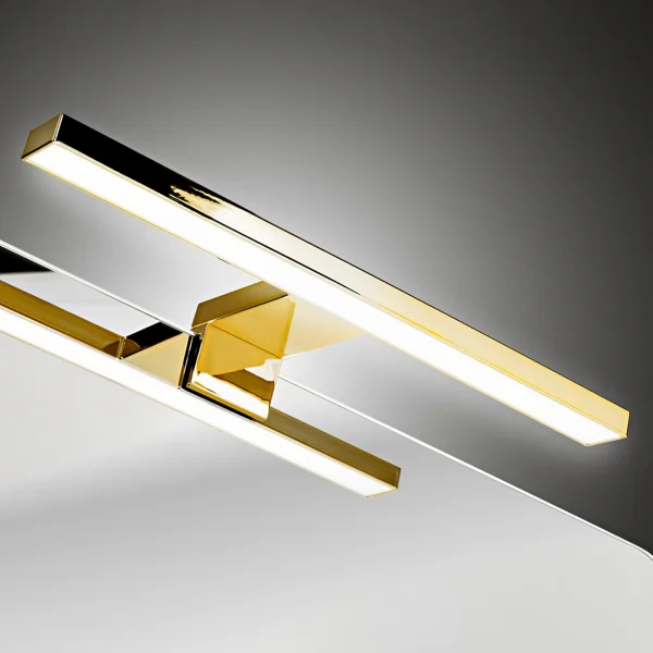 Luce led per specchio bagno 30 cm dorata Glow