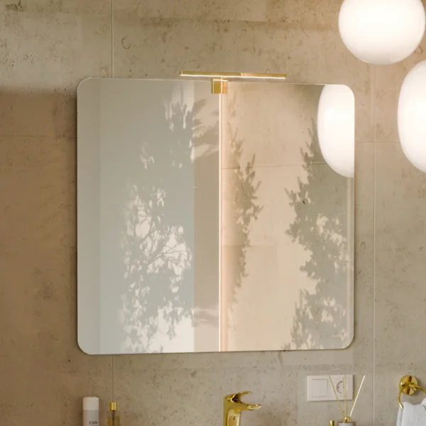 Luce led per specchio bagno 30 cm dorata Glow
