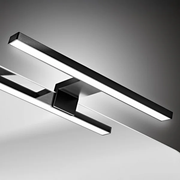 Luce led per specchio bagno 30 cm nero Glow