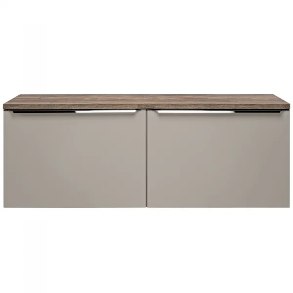 Mobile bagno sospeso 120cm 4 cassetti grigio quercia Serif