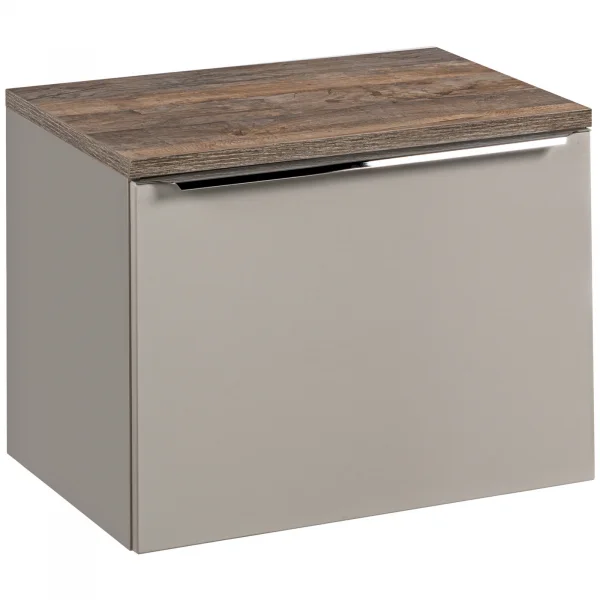 Mobile bagno sospeso 60cm 2 cassetti grigio quercia Serif