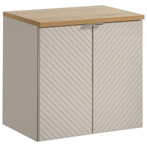 Mobile bagno sospeso 60cm cm 2 ante beige cashmere Neutry