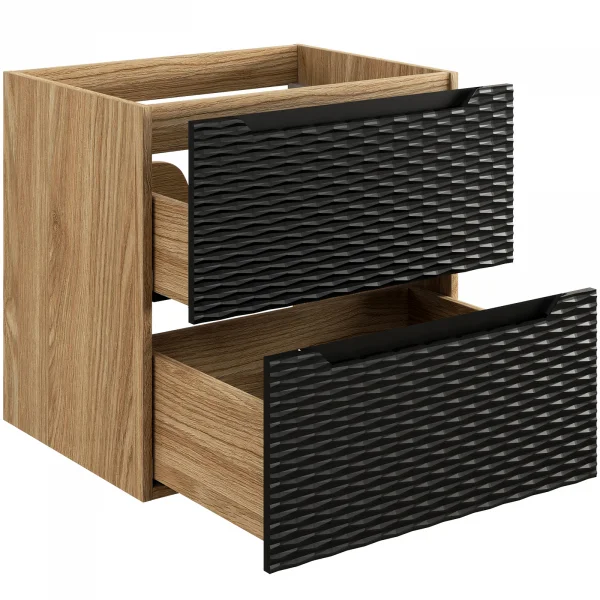 Mobile bagno sospeso 70cm con lavabo da incasso nero rovere Swim