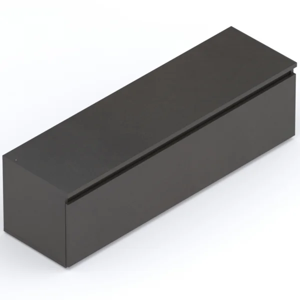 Mobile porta TV 138x40h cm moderno soggiorno con cassettone ossido nero Elion