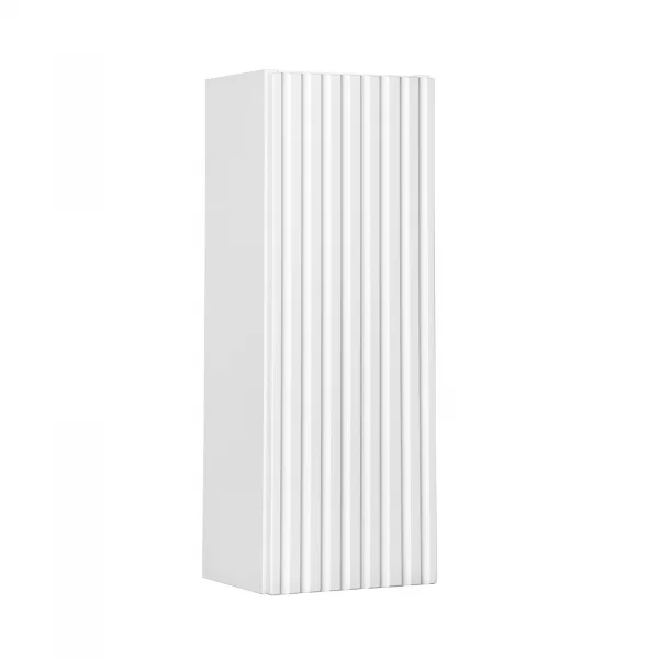 Pensile bagno sospeso 20x57h cm cannettato 1 anta bianco Cleany