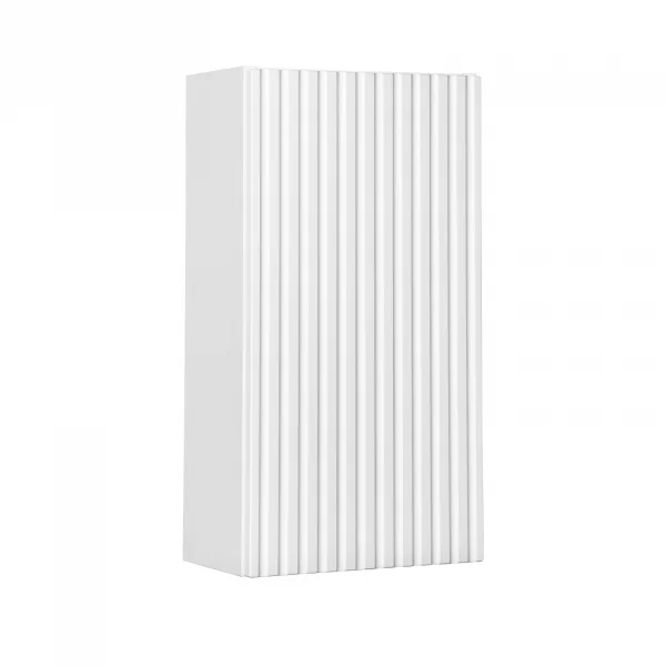 Pensile bagno sospeso 30x57h cm cannettato 1 anta bianco Cleany