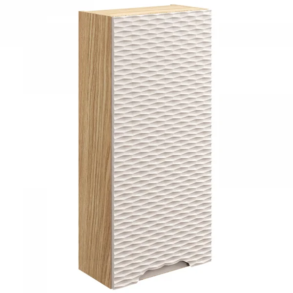 Pensile bagno sospeso 35x75h cm 1 anta beige rovere Swim