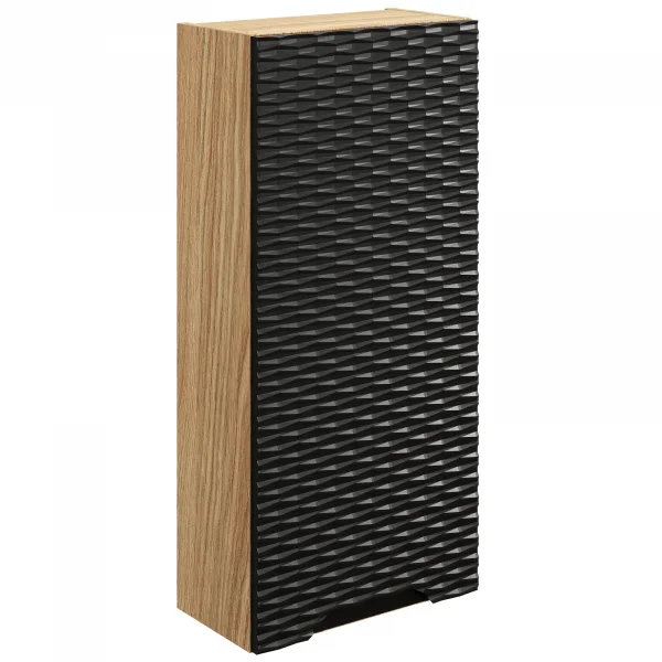 Pensile bagno sospeso 35x75h cm 1 anta nero rovere Swim