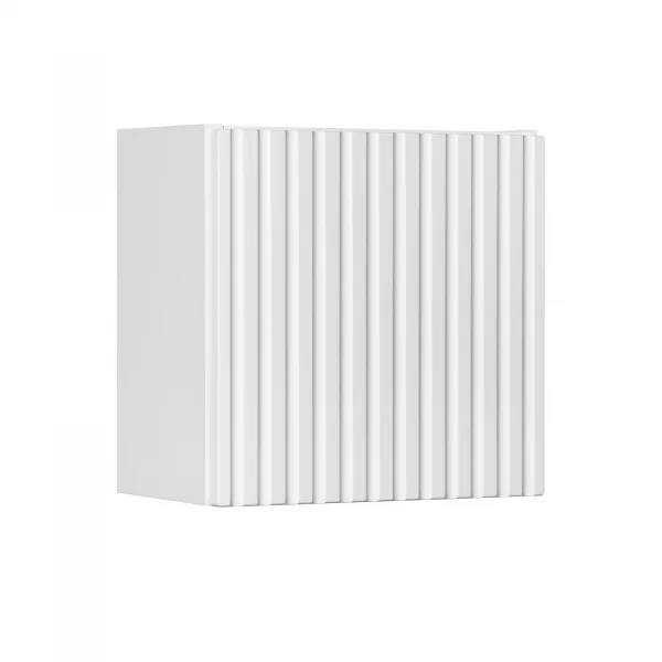 Pensile cubo bagno sospeso 30x30h cm cannettato 1 anta bianco Cleany