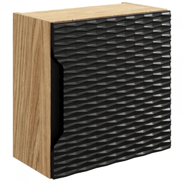 Pensile cubo bagno sospeso 35x35h cm 1 anta nero rovere Swim