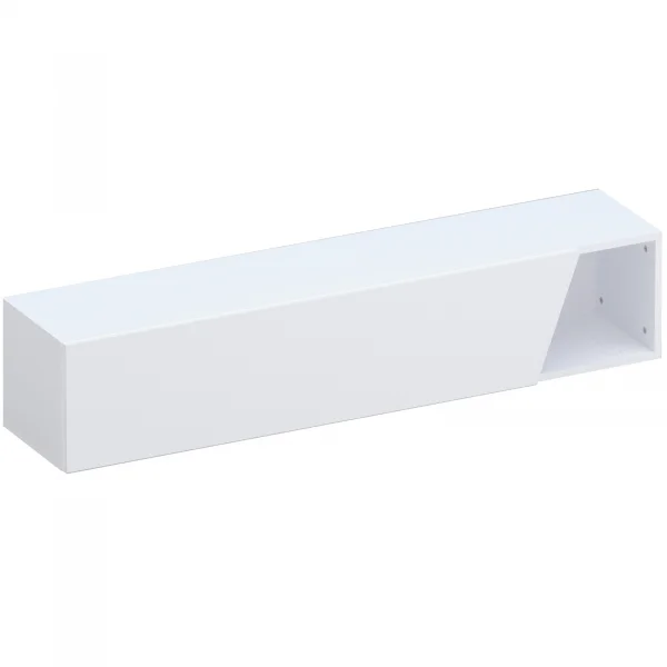 Pensile orizzontale 138x29h cm 1 anta tagliata soggiorno bianco lucido Sunset