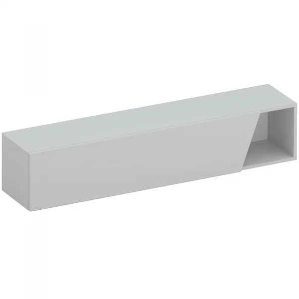 Pensile orizzontale 138x29h cm 1 anta tagliata soggiorno grigio chiaro Sunset
