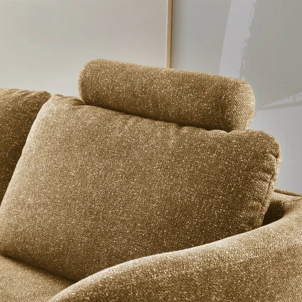 Poggiatesta tessuto bouclè beige scuro per divano Repose