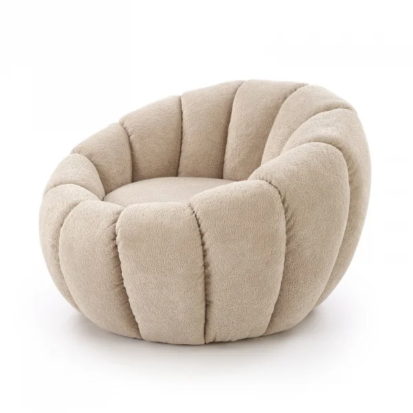 Poltorona imbottita in tessuto design moderno beige Coccoluna