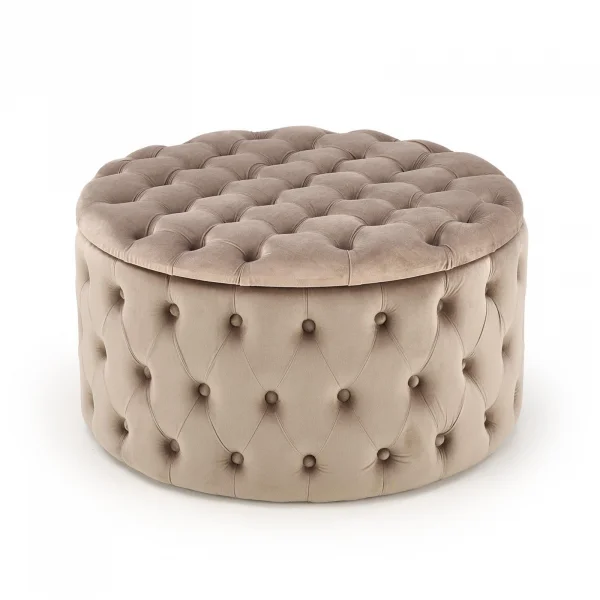 Pouf contenitore moderno beige Maximilien