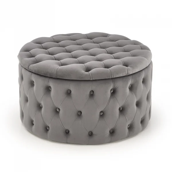 Pouf contenitore moderno grigio Maximilien