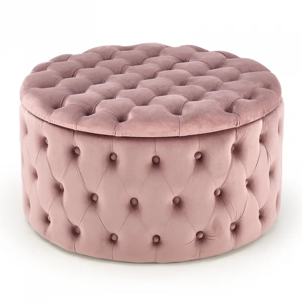 Pouf contenitore moderno rosa Maximilien
