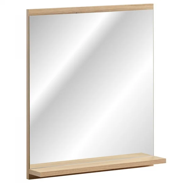 Specchio da parete 50x57cm con mensola rovere Bully