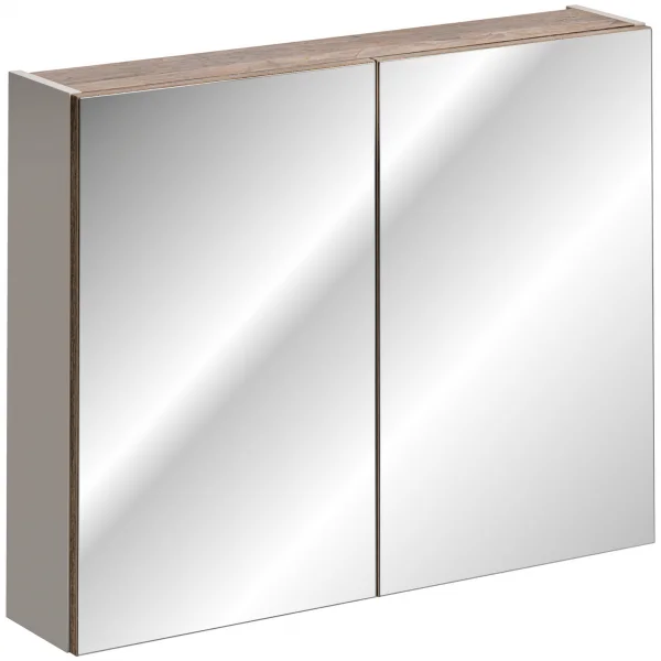 Specchio mobile contenitore 80x65cm grigio Serif