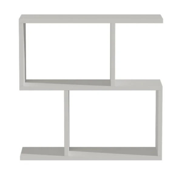 Tavolino 60x60cm da salotto con libreria design bianco opaco Priocca