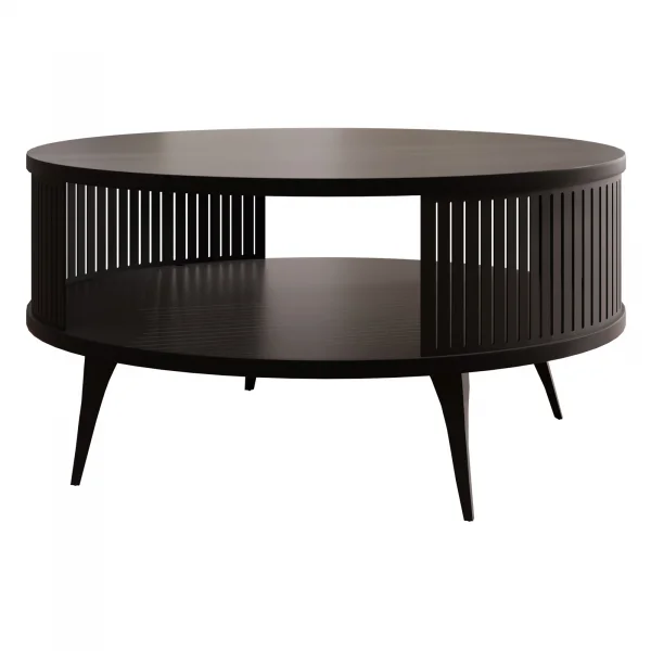 Tavolino da salotto 75x75cm design moderno nero Valeris