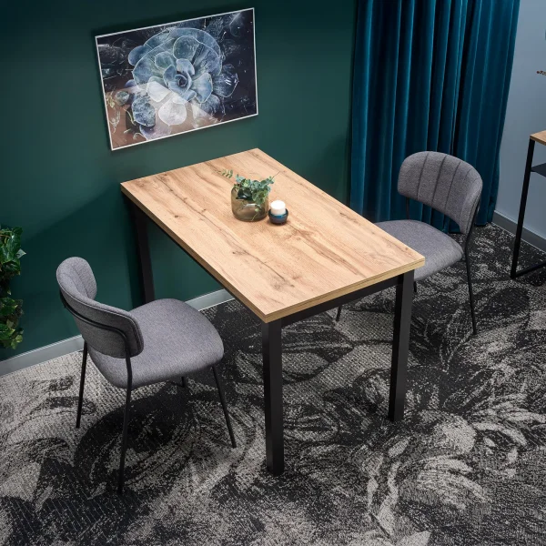 Tavolo 120x68 cm da pranzo moderno rovere nero Wayne