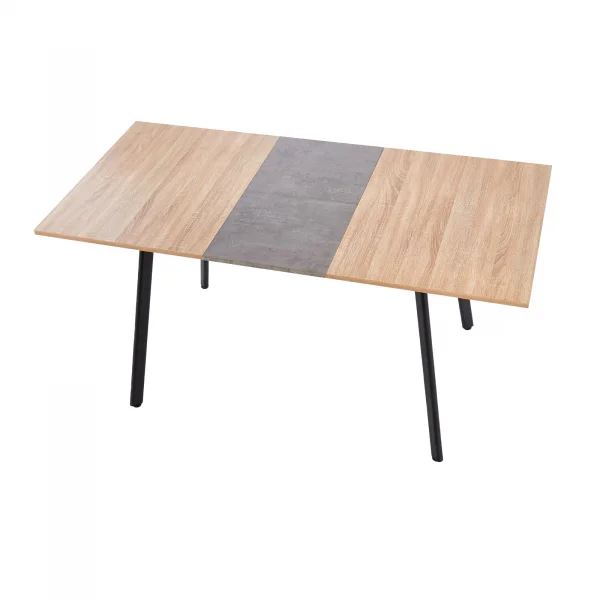 Tavolo allungabile 120/160 cm moderno rovere sonoma grigio nero Odran