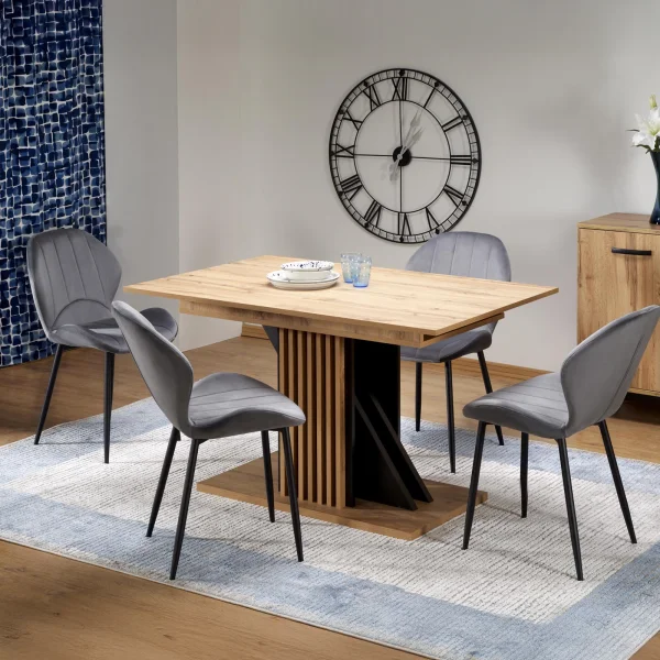 Tavolo allungabile 130/175cm moderno rovere nero Lavander